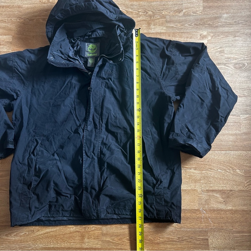 Timberland Vintage men’s black high quality mid season jacket Sz L - Picture 4 of 6
